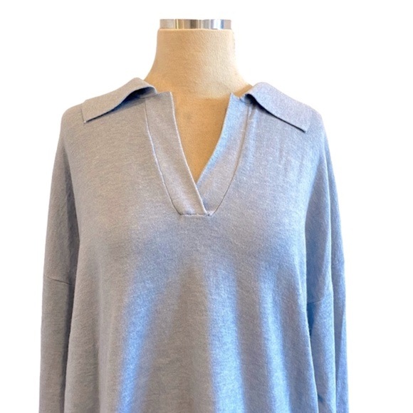 Pullover Collared Long Sleeve Sweater Cashmere - Picture 5 of 9